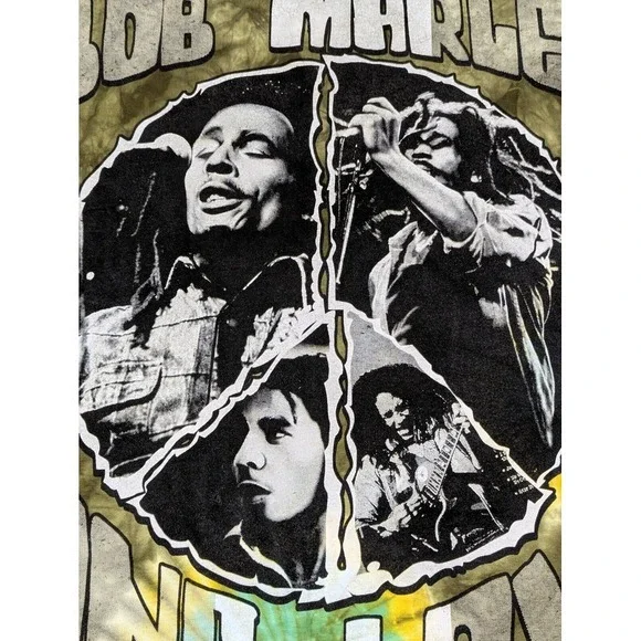 Vintage Bob Marley Tee XL‎ One Love AOP Music Y2K Hot Ice Rare - Picture 13 of 13